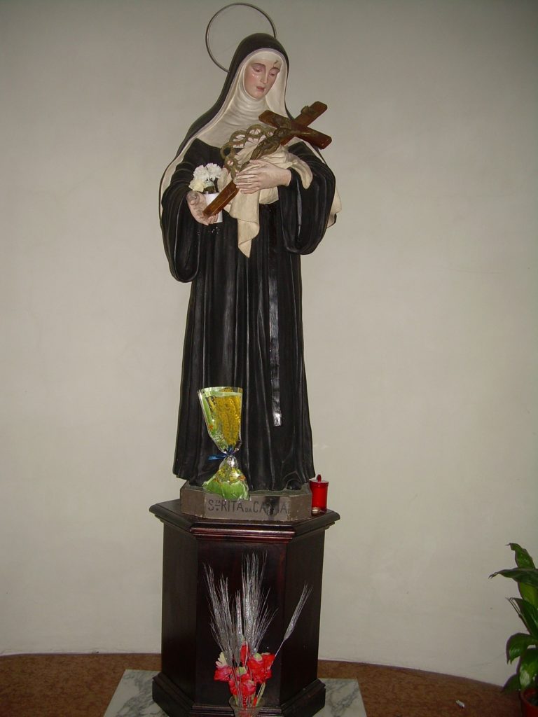 A statue of St. Rita in Norcia, Italy
