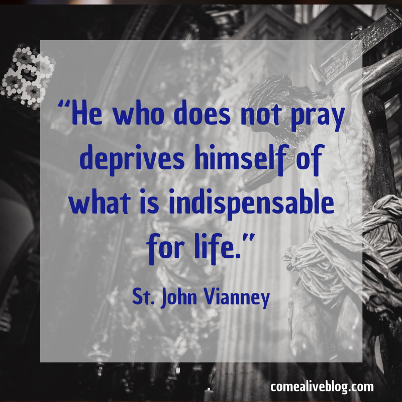 He who does not pray deprives himself of what is indispensable for life. St. John Vianney