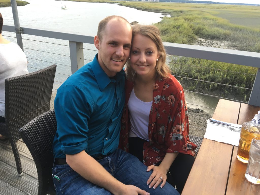 Out to dinner during our one night in Hilton Head.
