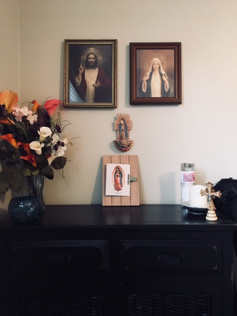 The prayer space in our basement. We use this on a regular basis.
